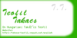 teofil takacs business card